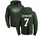 New York Jets #7 Chandler Catanzaro Green Name & Number Logo Pullover Hoodie