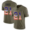 Indianapolis Colts #21 Nyheim Hines Limited Olive USA Flag 2017 Salute to Service NFL Jersey