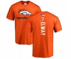 Denver Broncos #7 John Elway Orange Backer T-Shirt
