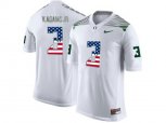 2016 US Flag Fashion Men's Oregon Ducks Vernon Adams Jr.#3 College Football Limited Jersey - White
