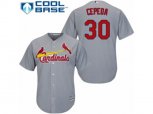 St. Louis Cardinals #30 Orlando Cepeda Authentic Grey Road Cool Base MLB Jersey