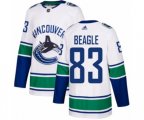 Vancouver Canucks #83 Jay Beagle Authentic White Away NHL Jersey