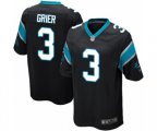 Carolina Panthers #3 Will Grier Game Black Team Color Football Jersey