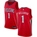 Pelicans #1 Zion Williamson Red Basketball Swingman Statement Edition Jersey