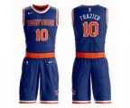 New York Knicks #10 Walt Frazier Swingman Royal Blue Basketball Suit Jersey - Icon Edition