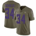 Minnesota Vikings #34 Andrew Sendejo Limited Olive 2017 Salute to Service NFL Jersey