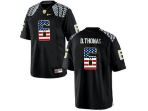 2016 US Flag Fashion Men\'s Oregon Duck De\'Anthony Thomas #6 College Football Limited Jersey - Black