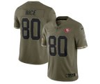 San Francisco 49ers #80 Jerry Rice 2022 Olive Salute To Service Limited Stitched Jersey