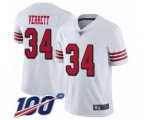 San Francisco 49ers #34 Jason Verrett Limited White Rush Vapor Untouchable 100th Season Football Jersey