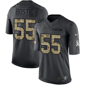 Detroit Lions #55 Jon Bostic Limited Black 2016 Salute to Service NFL Jersey