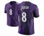 Baltimore Ravens #8 Lamar Jackson Limited Purple City Edition Football Jersey