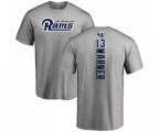 Los Angeles Rams #13 Kurt Warner Ash Backer T-Shirt