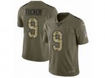 Baltimore Ravens #9 Justin Tucker Limited Olive Camo Salute to Service NFL Jersey