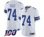 Dallas Cowboys #74 Bob Lilly White Vapor Untouchable Limited Player 100th Season Football Jersey