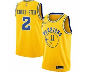 Golden State Warriors #2 Willie Cauley-Stein Authentic Gold Hardwood Classics Basketball Jersey