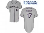Colorado Rockies #17 Todd Helton Replica Grey Road Cool Base MLB Jersey