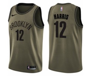 Brooklyn Nets #12 Joe Harris Swingman Green Salute to Service NBA Jersey