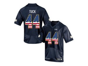 2016 US Flag Fashion Under Armour Men\'s Notre Dame Fighting Irish Justin Tuck 44 College Football Jersey - Navy Blue