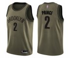 Brooklyn Nets #2 Taurean Prince Swingman Green Salute to Service Basketball Jersey