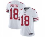 San Francisco 49ers #18 Dante Pettis White Vapor Untouchable Limited Player Football Jersey