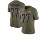 Los Angeles Rams #77 Andrew Whitworth Limited Olive 2017 Salute to Service NFL Jersey