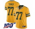 Green Bay Packers #77 Billy Turner Limited Gold Rush Vapor Untouchable 100th Season Football Jersey