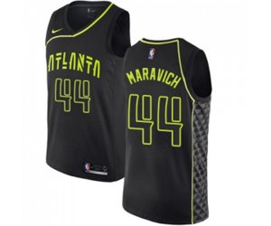 Nike Atlanta Hawks #44 Pete Maravich Authentic Black NBA Jersey - City Edition