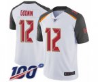 Tampa Bay Buccaneers #12 Chris Godwin White Vapor Untouchable Limited Player 100th Season Football Jersey