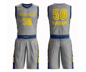 Memphis Grizzlies #50 Zach Randolph Authentic Gray Basketball Suit Jersey - City Edition
