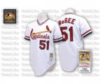 St. Louis Cardinals #51 Willie McGee Authentic White Throwback Baseball Jersey