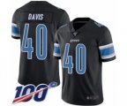 Detroit Lions #40 Jarrad Davis Limited Black Rush Vapor Untouchable 100th Season Football Jersey