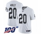 Oakland Raiders #20 Daryl Worley White Vapor Untouchable Limited Player 100th Season Football Jersey