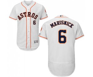 Houston Astros #6 Jake Marisnick White Home Flex Base Authentic Collection MLB Jersey