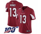 Arizona Cardinals #13 Kurt Warner Red Team Color Vapor Untouchable Limited Player 100th Season Football Jersey