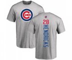 MLB Nike Chicago Cubs #28 Kyle Hendricks Ash Backer T-Shirt