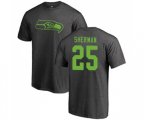 Seattle Seahawks #25 Richard Sherman Ash One Color T-Shirt