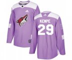 Arizona Coyotes #29 Mario Kempe Authentic Purple Fights Cancer Practice Hockey Jersey