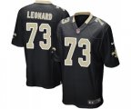 New Orleans Saints #73 Rick Leonard Game Black Team Color Football Jersey