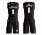 Brooklyn Nets #9 DeMarre Carroll Authentic Black Basketball Suit Jersey - City Edition