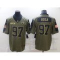 San Francisco 49ers #97 Nick Bosa Nike Olive 2021 Salute To Service Limited Player Jersey