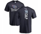 Tennessee Titans #78 Curley Culp Navy Blue Backer T-Shirt