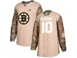 Adidas Boston Bruins #10 Anders Bjork Camo Authentic 2017 Veterans Day Stitched NHL Jersey