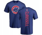 Chicago Cubs #27 Addison Russell Royal Blue Backer T-Shirt