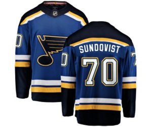 St. Louis Blues #70 Oskar Sundqvist Fanatics Branded Royal Blue Home Breakaway NHL Jersey
