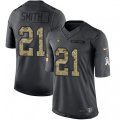 Oakland Raiders #21 Sean Smith Limited Black 2016 Salute to Service NFL Jersey