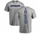 Dallas Cowboys #21 Deion Sanders Ash Backer T-Shirt