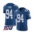 Indianapolis Colts #94 Tyquan Lewis Limited Royal Blue Rush Vapor Untouchable 100th Season Football Jersey