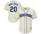 Seattle Mariners #20 Dan Vogelbach Replica Cream Alternate Cool Base Baseball Jersey
