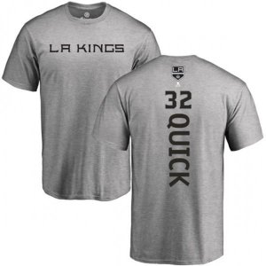 Los Angeles Kings #32 Jonathan Quick Ash Backer T-Shirt