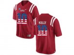 2016 US Flag Fashion Men's Ole Miss Rebels Chad Kelly #10 College Football Limited Jersey - Red